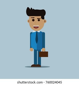 Business man cartoon character, Vector Illustration, EPS10.