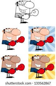 Business Man Cartoon Characters. Vector Collection 4