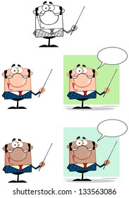 Business Man Cartoon Characters. Vector Collection 8