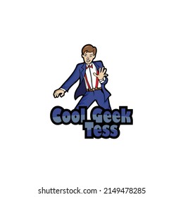 Business Man Cartoon Logo Vector