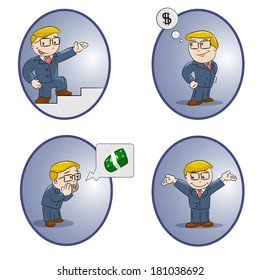 business man cartoon vector