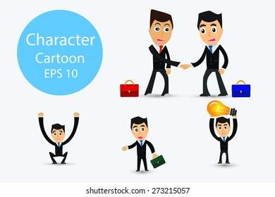 Business man cartoon vector.