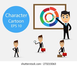 Business man cartoon vector.