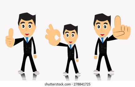 Business man cartoon vector. 