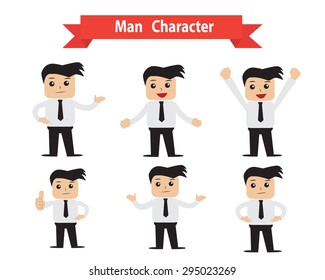 Business man cartoon vector. 