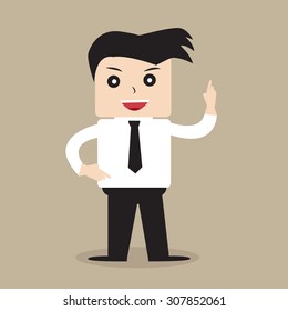 Business man cartoon vector.