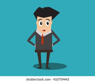 Business man cartoon vector. 