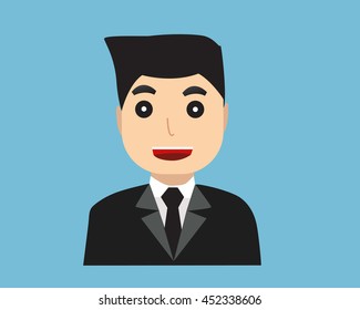 Business man cartoon vector.