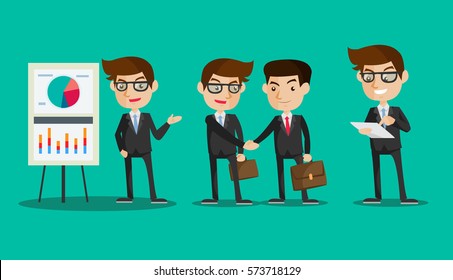 business man cartoon vector