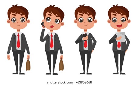 Business Man Cartoon Vector Stock Vector Royalty Free Shutterstock