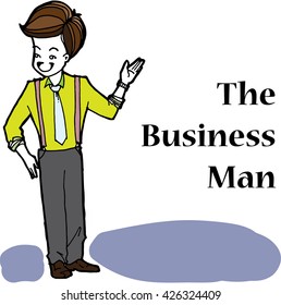business man cartoon vector character