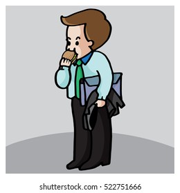 business man cartoon vector character