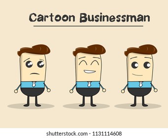 business man cartoon vector -hipster style
