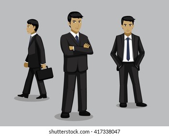 Business Man Cartoon Vector Illustration