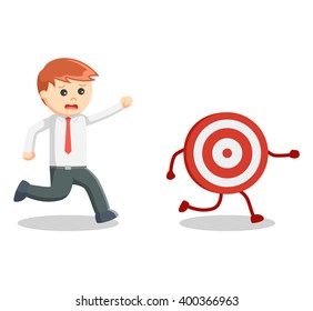 Business man catch target