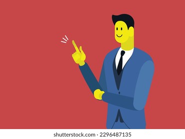 business man ceo leader, good idea, business concept vector illustration.