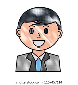 business man character cartoon portrait