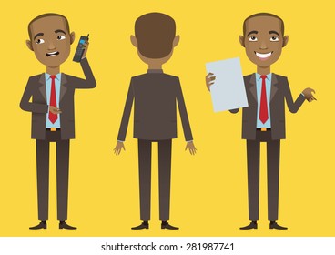 Business man character cartoon vector