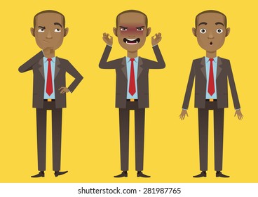 Business man character cartoon vector