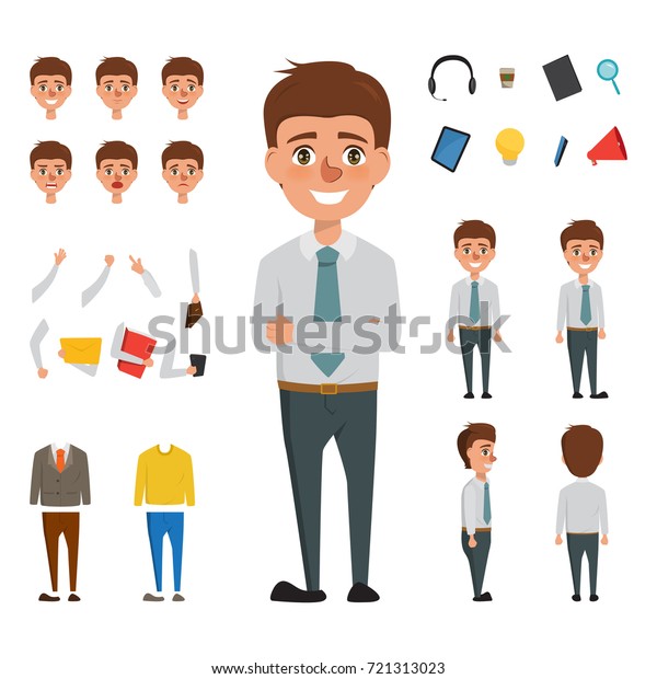 Business Man Character Design People Infographic Stock Vector (Royalty ...