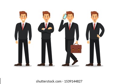 Business man character design.  Vector illustration.
