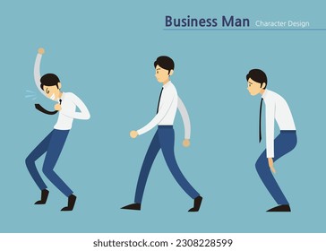 business man character design_ life of business man