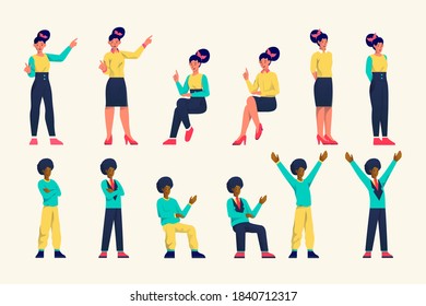 business man character vector flat design