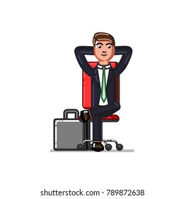Business man checking
