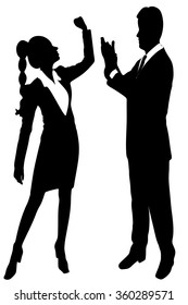 Business man clapping