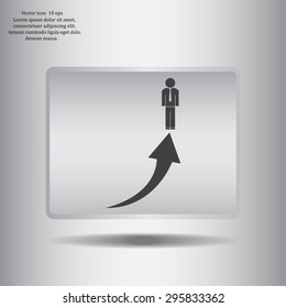 business man climbs graph bars