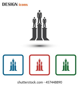 Business man climbs up. Vector illustration career.