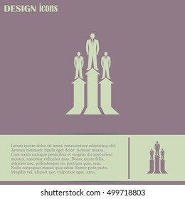 Business man climbs up. Vector illustration career.
