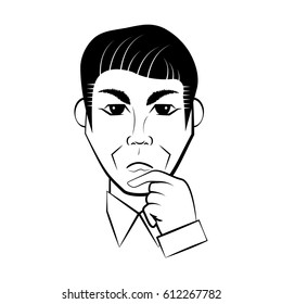 business man comic outline