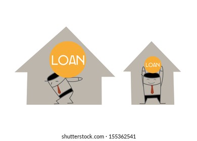 Business man compare home loan 