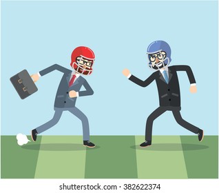 Business man competition