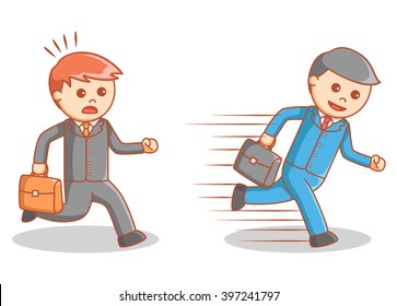 Business man competition
