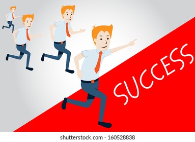 business man competition concept , eps10 vector format