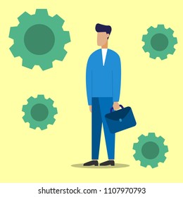 Business man concept. Flat illustration