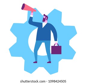 Business man concept . Flat vector illustration
