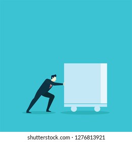 business man concept illustration drag box