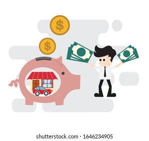 business man concept ,Vector illustration.