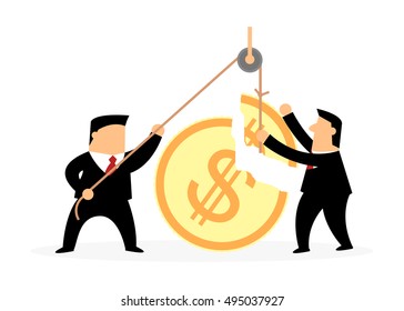 Business man in business concept vector illustration.