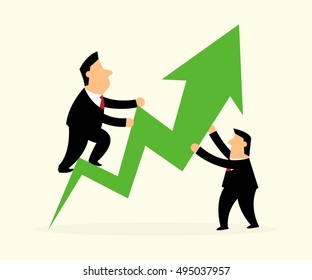 Business man in business concept vector illustration.
