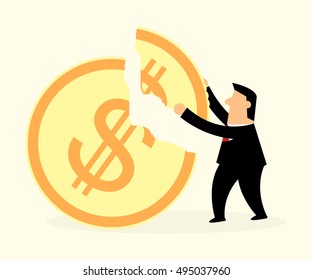 Business man in business concept vector illustration.