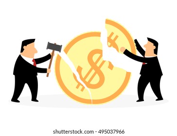 Business man in business concept vector illustration.