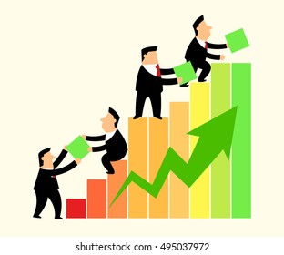 Business man in business concept vector illustration.