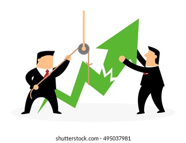 Business man in business concept vector illustration.