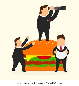 Business man in business concept vector illustration.