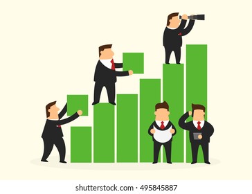 Business man in business concept vector illustration.