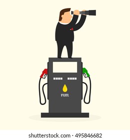 Business man in business concept vector illustration.